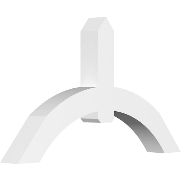 Ekena Millwork Archdale Architectural Grade PVC Gable Bracket, 60"W x 35"H x 6"D x 6"F, 14/12 Pitch GBP060X35X0606ARC00 - main